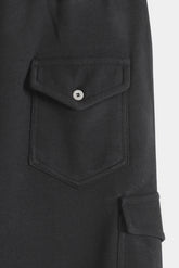 Cotton Terry Cargo Pants - Iron Grey